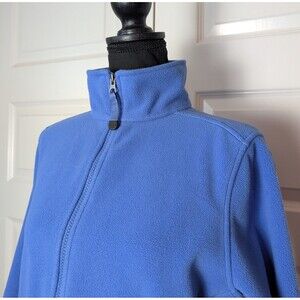 LL Bean Size XS Blue Full Zip Fleece Jacket Polartec Women's Outdoors Preppy